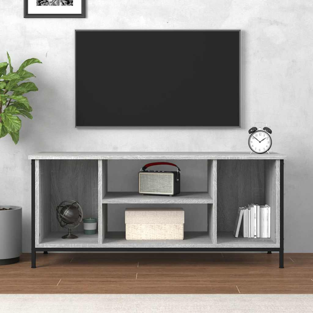 vidaXL 4 Shelf Grey Sonoma TV Cabinet Image 3