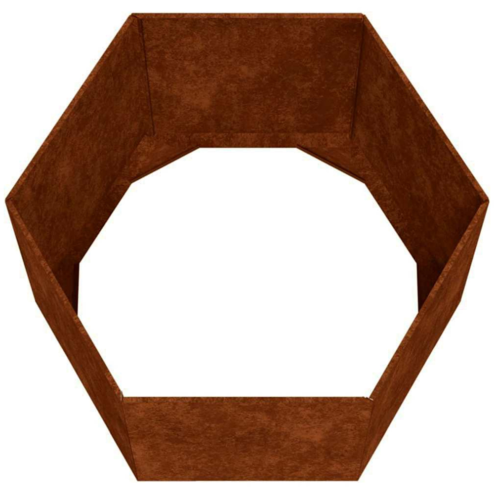 vidaXL Brown Corten Steel Garden Planter 45 x 60 x 60cm Image 7