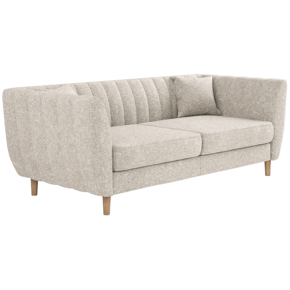 Solace+Co Remi 3 Seater Beige Mid Century Chenille Sofa Image 3