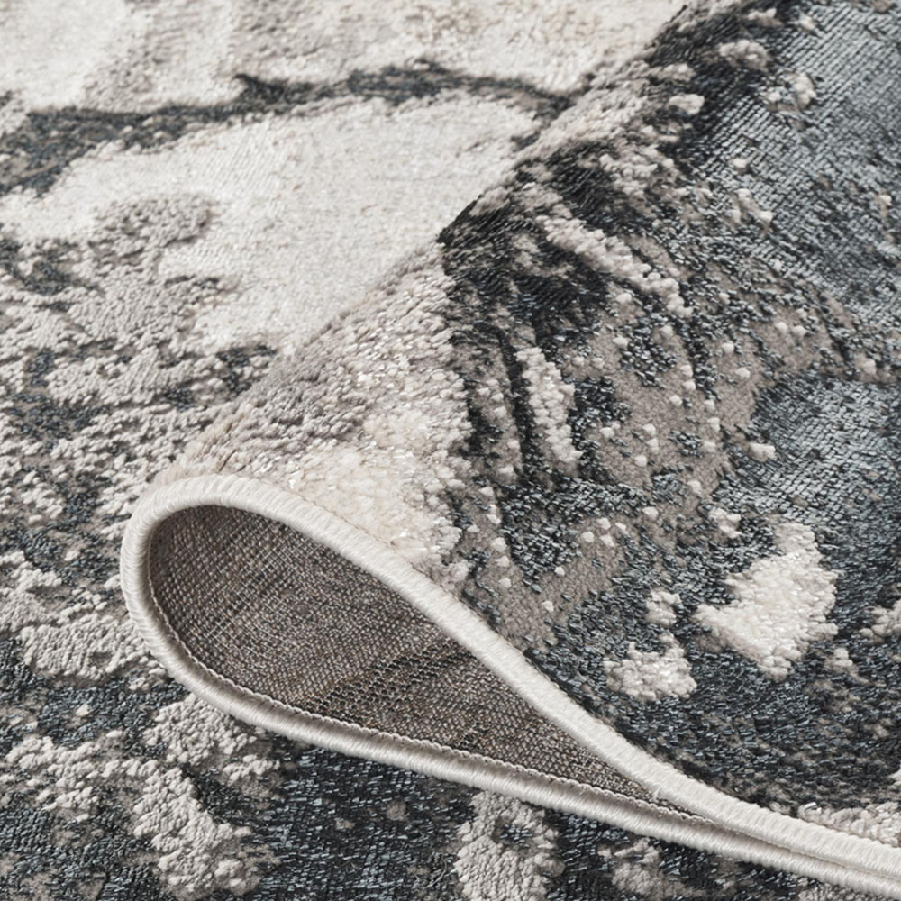 Desire Rugs Elysium Modern Abstract Metallic Sheen Huracan Grey Rug 60 x 220cm Image 4
