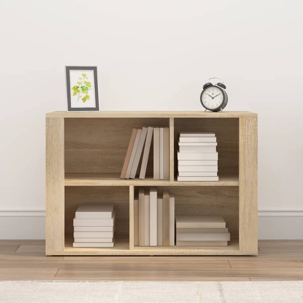 vidaXL 4 Open Shelf Sonoma Oak Sideboard Image 3