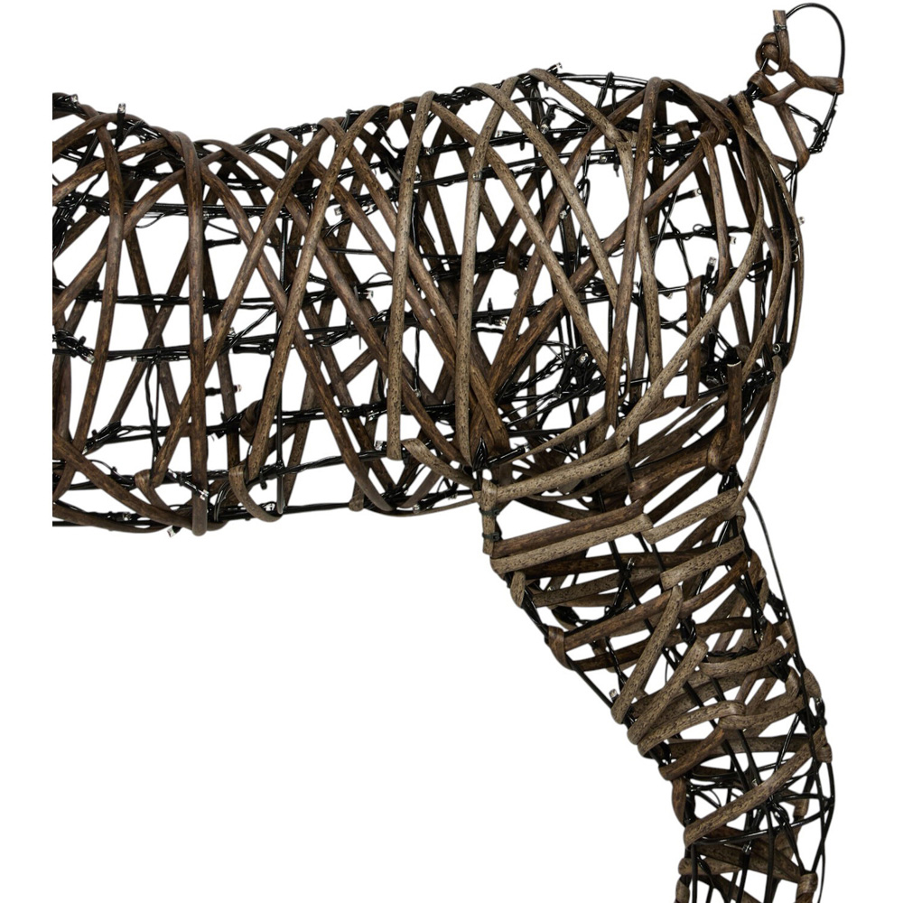 Rattan Effect LED Stag Decoration Natural Image 9