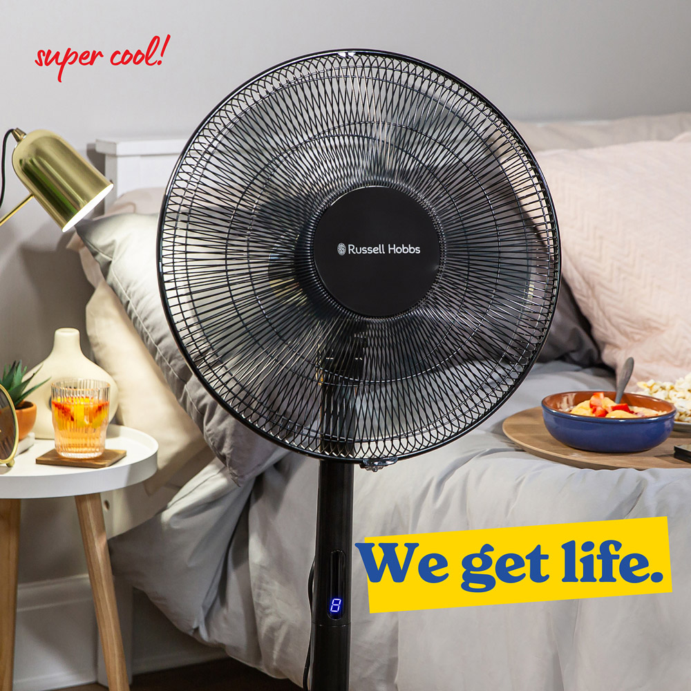 Russell Hobbs 3-in-1 Black Adjustable Height Pedestal Fan with Remote Image 7