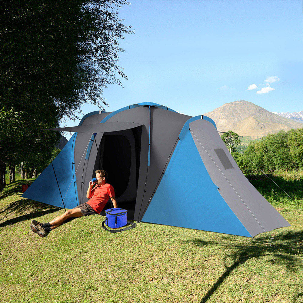 Outsunny 4-6 Person Waterproof Camping Tent Blue Image 2