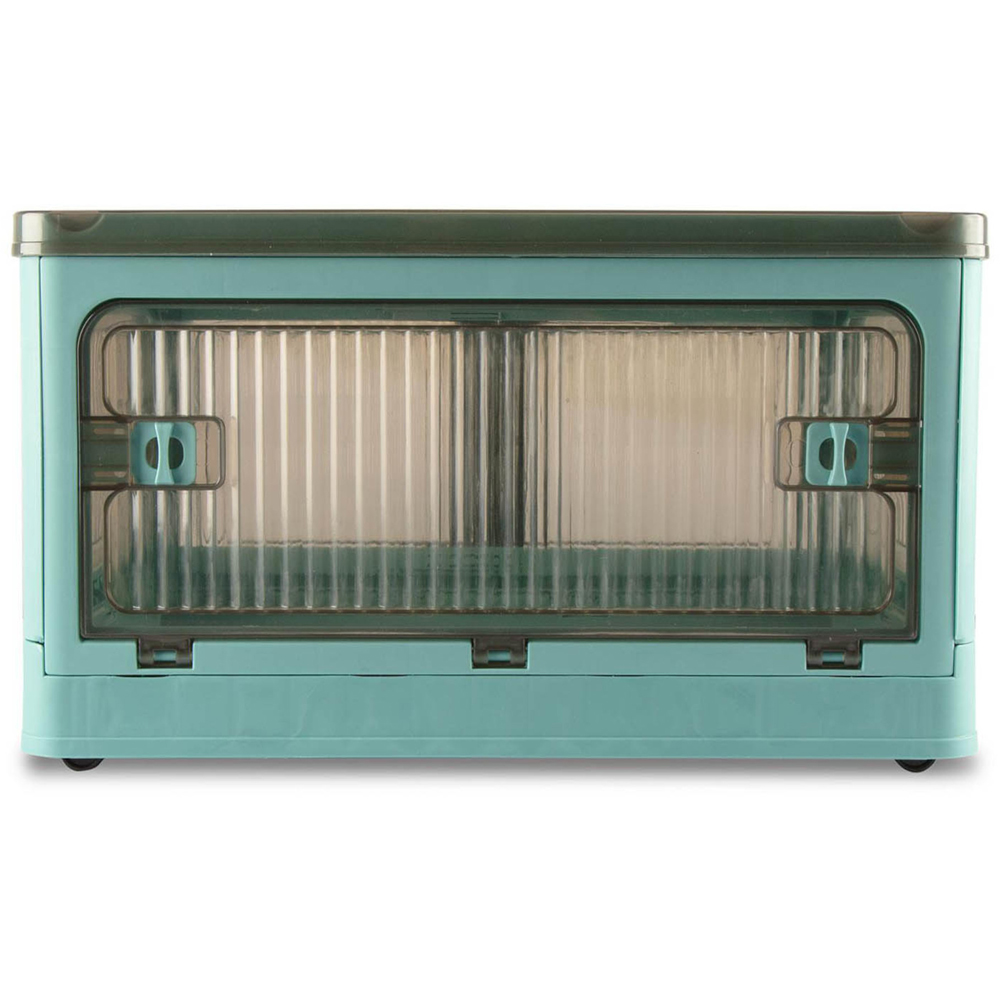 Sewing Online YN8888-BLUE 98L 5 Door Blue Plastic Stackable Storage Box with Wheels Image 2