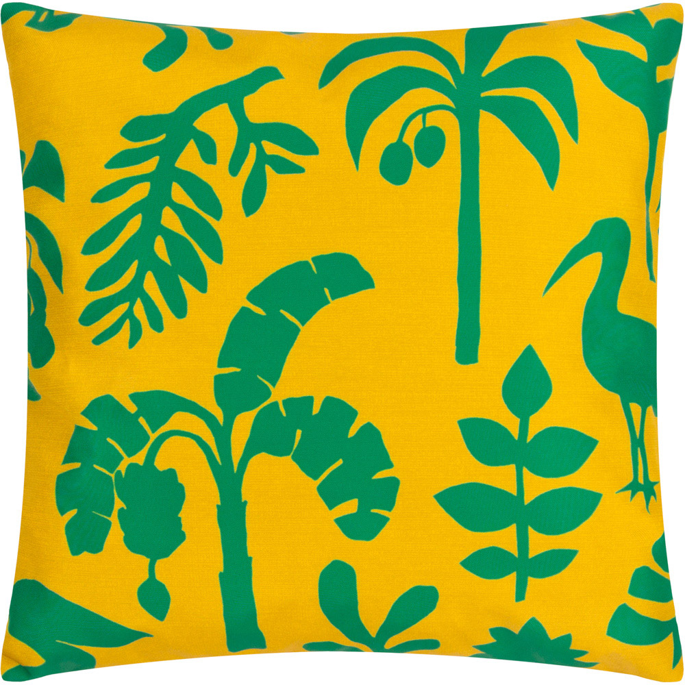 furn. Marula Teal Tropical Outdoor Reversible Cushion Image 1