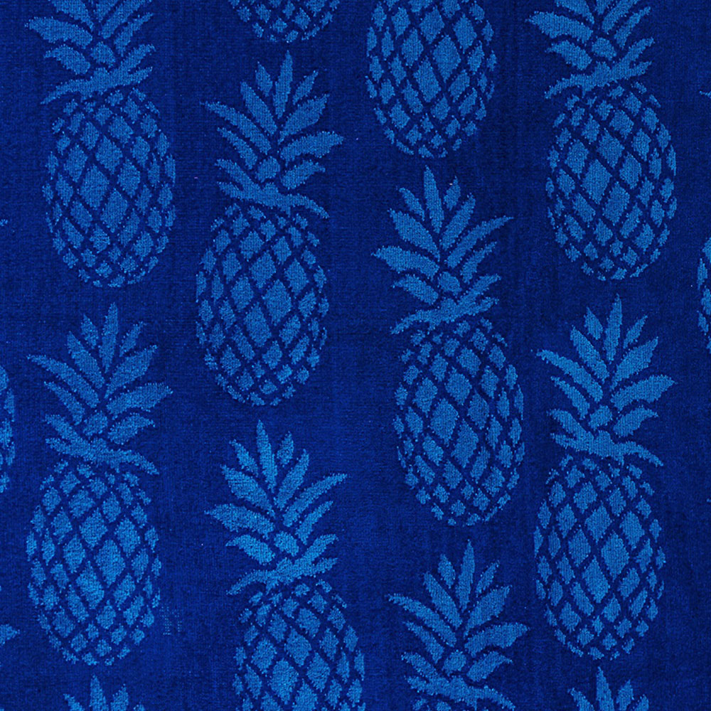 Eco Tex Recycled Cotton Blue Pineapple Beach Towel Image 3