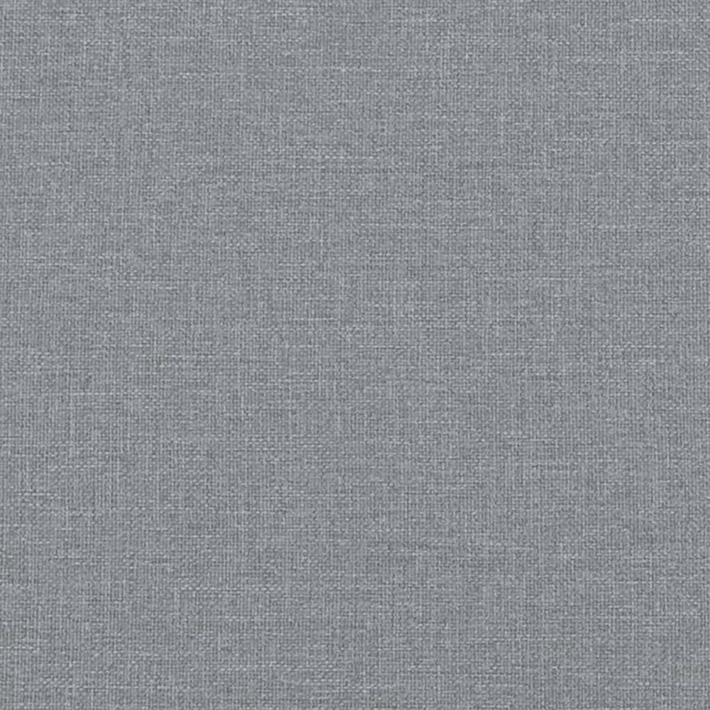 vidaXL 3 Seater Light Grey Steel and Fabric Dining Bench Image 6