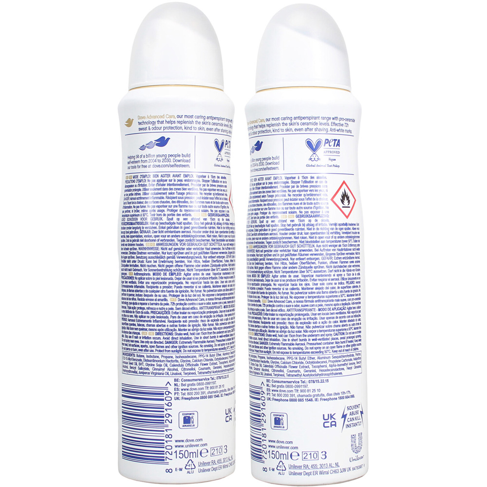 Dove Advanced Care Invisible Dry Anti-Perspirant Spray Image 2