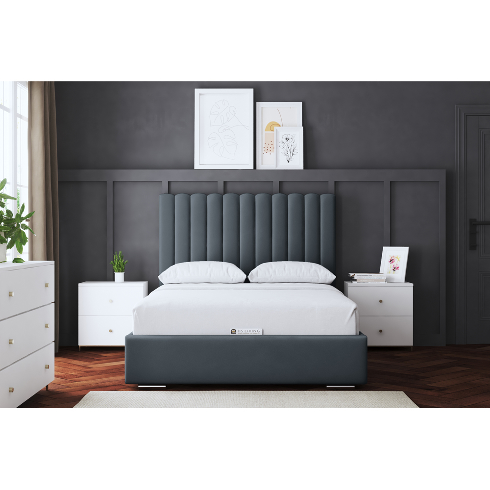 DS Living Evangeline Single Steel Upholstered Ottoman Bed with Headboard Image 5