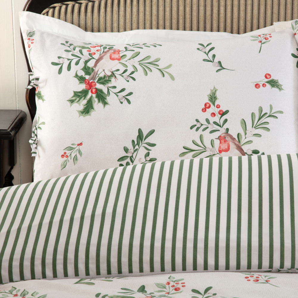 Winter Robins Duvet Set White Superking Image 3