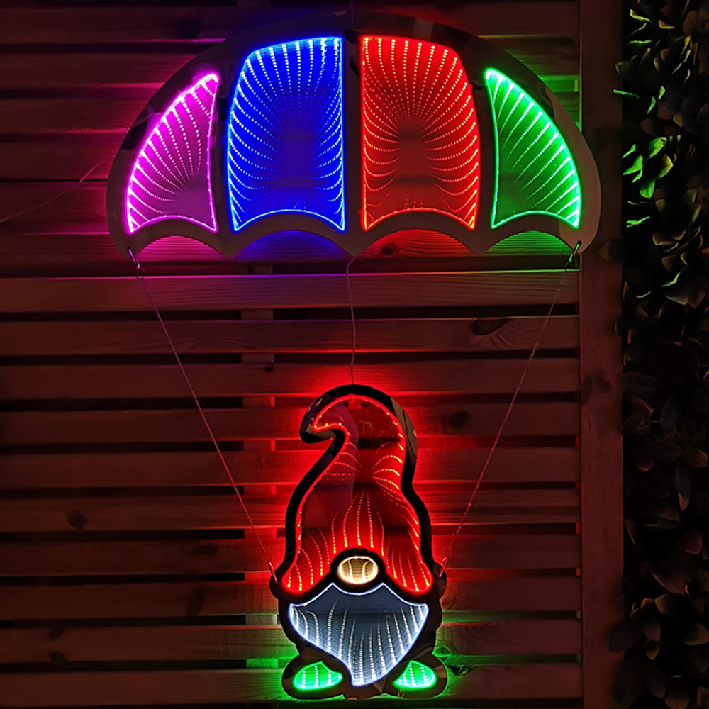 Samuel Alexander LED Infinity Hanging Parachute Gonk Christmas Decoration 85cm Image 1