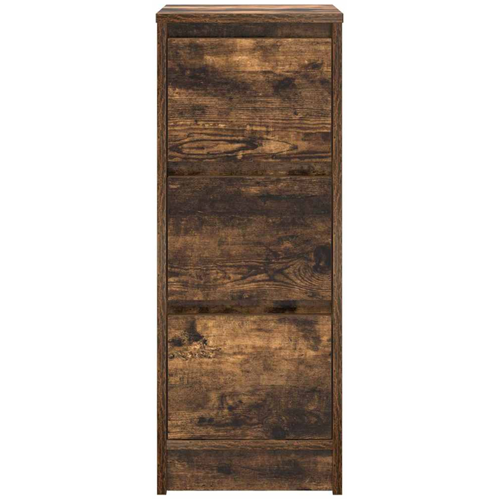 vidaXL 3 Drawer Smoked Oak Sideboard Image 6