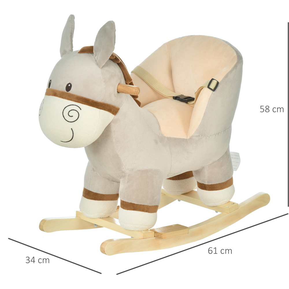 Tommy Toys Rocking Horse Donkey Baby Ride On Grey Image 3