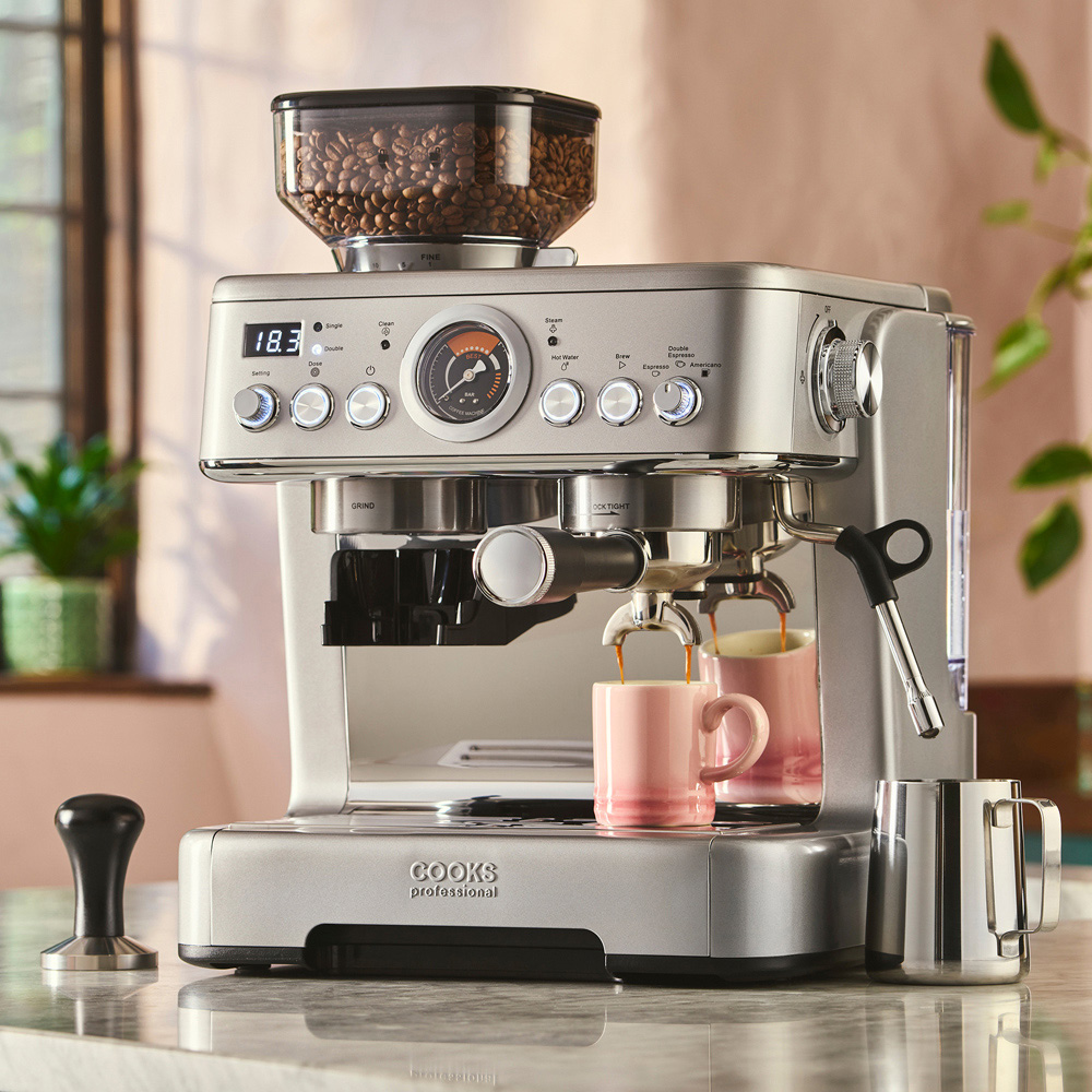 Cooks Professional K773 20 Bar Silver Bean-To-Cup 2.6L Espresso Coffee ...