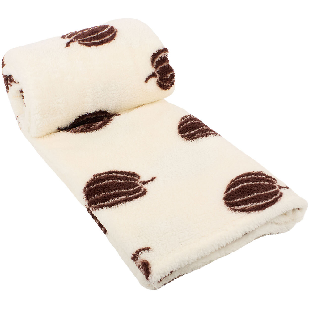 Pumpkin Sherpa Throw Neutral Image 1