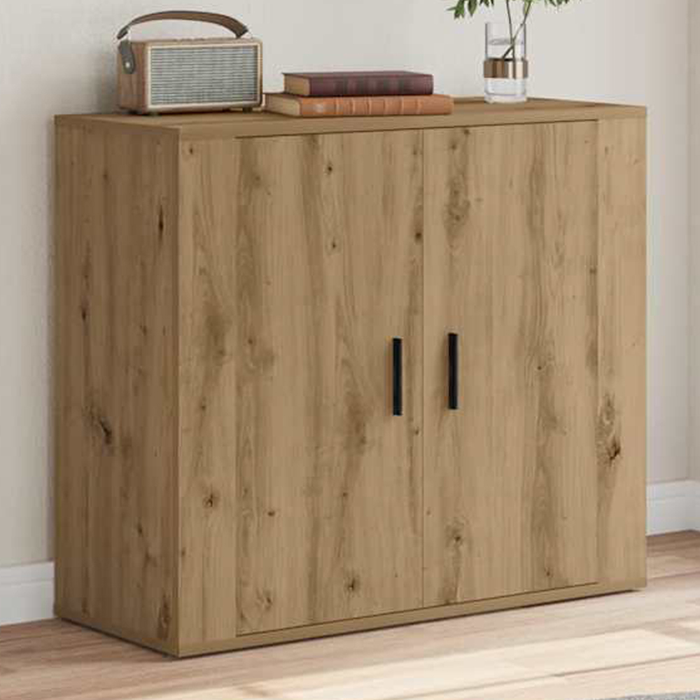 vidaXL 2 Door Artisan Oak Sideboard Image 1