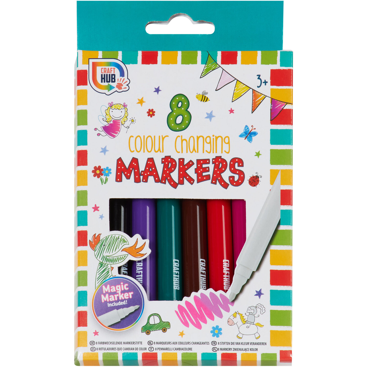 Pack of 8 Colour Change Markers Image 1