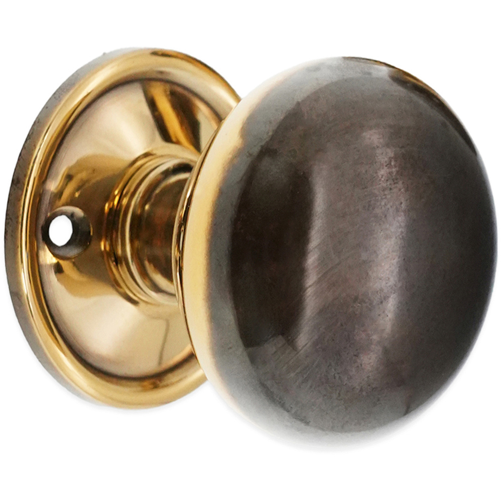 Spira Brass Aged Brass Cottage Large 50mm Rim and Mortice Door Knob 2 Pack Image 3