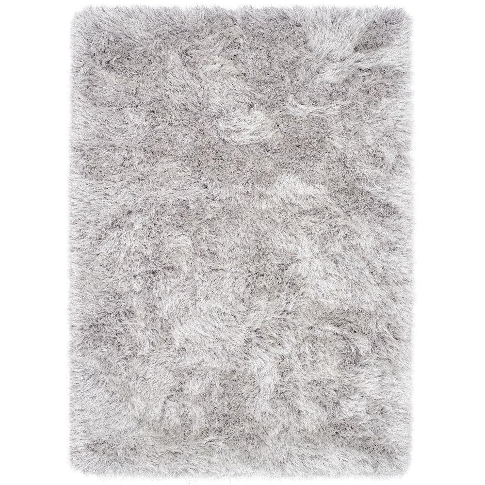 Origins Extravagance Silver Shaggy Rug 160 x 230cm Image 1