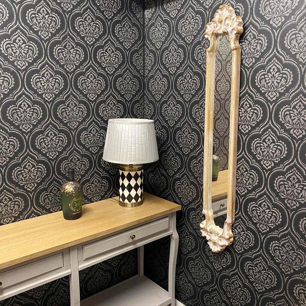 Acacia Home Antique Washed Slim Wall Mirror 109 x 15cm Image 2