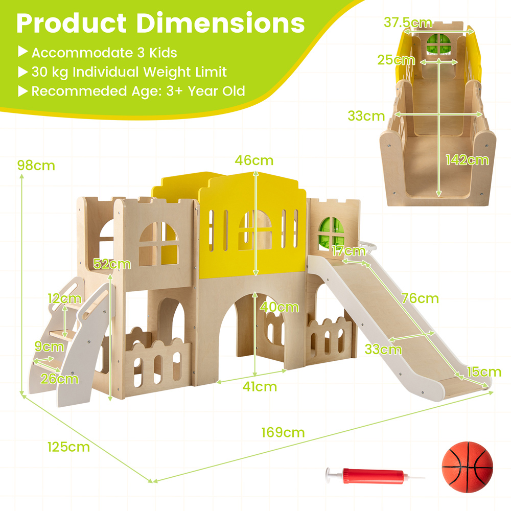 Costway 7-in-1 Toddler Multicolour Slide Set Image 7