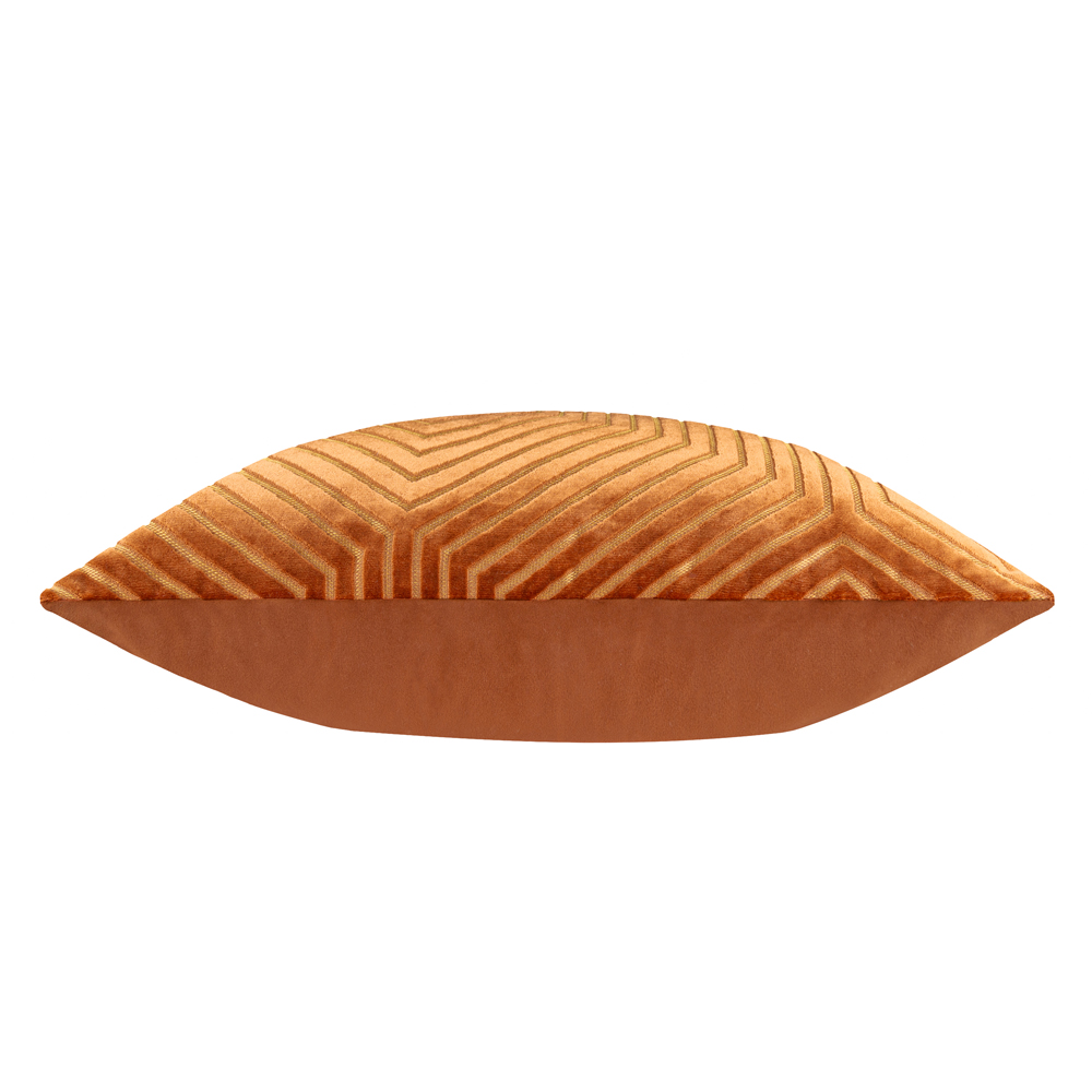Paoletti Evoke Brick Cut Velvet Cushion 55 x 55cm Image 4
