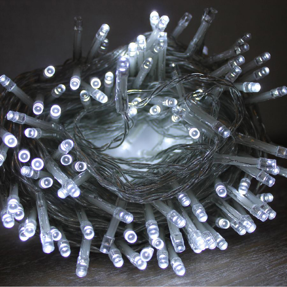 Best Artificial 1000 Bright White Multi Function Mains Powered Clear String Light Image 1