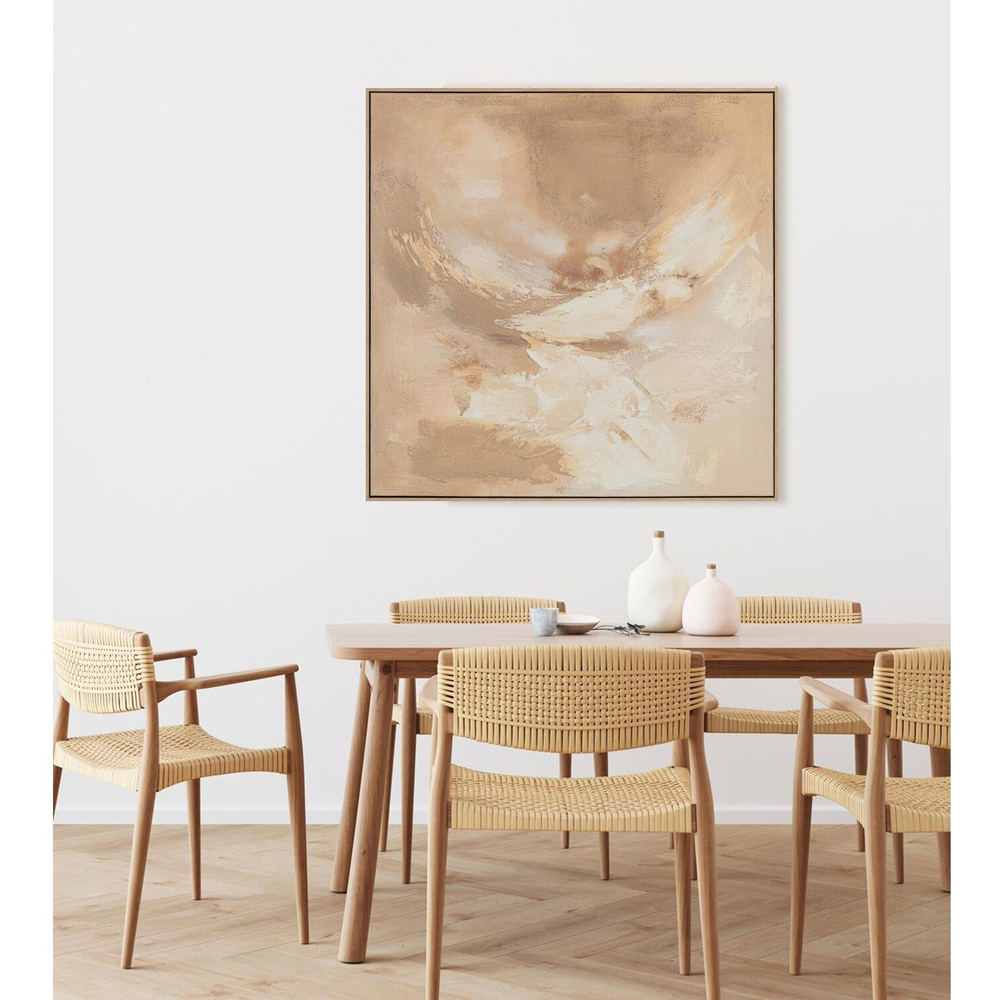 Dimensional Hand Painted Abstract Art Neutral Image 6