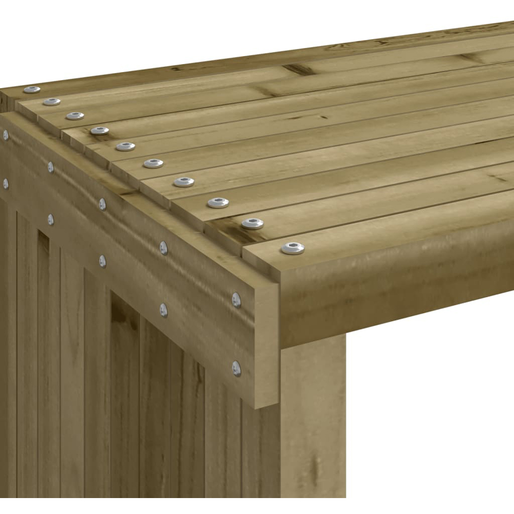 vidaXL Impregnated Solid Pine Wood Extendable Wooden Garden Bench Image 6