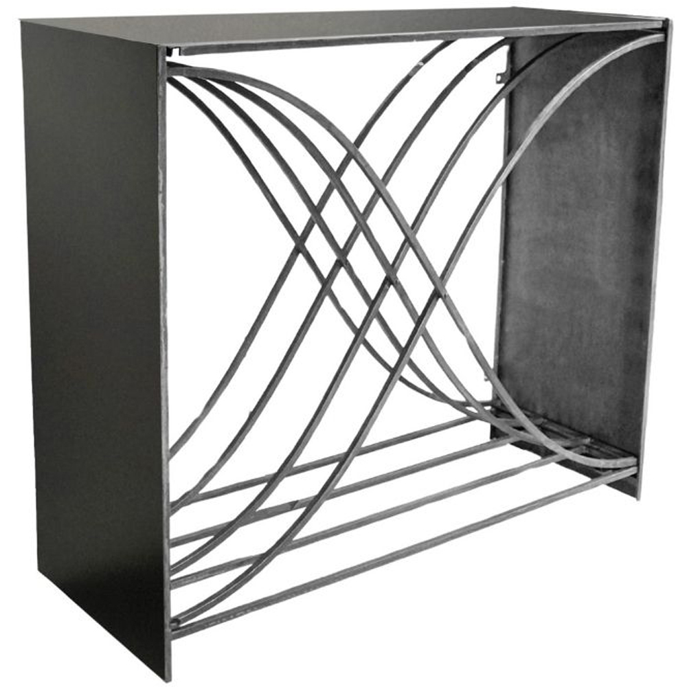 Ivyline Zinc X-Shape Garden Log Storage 88 x 100cm Image 1