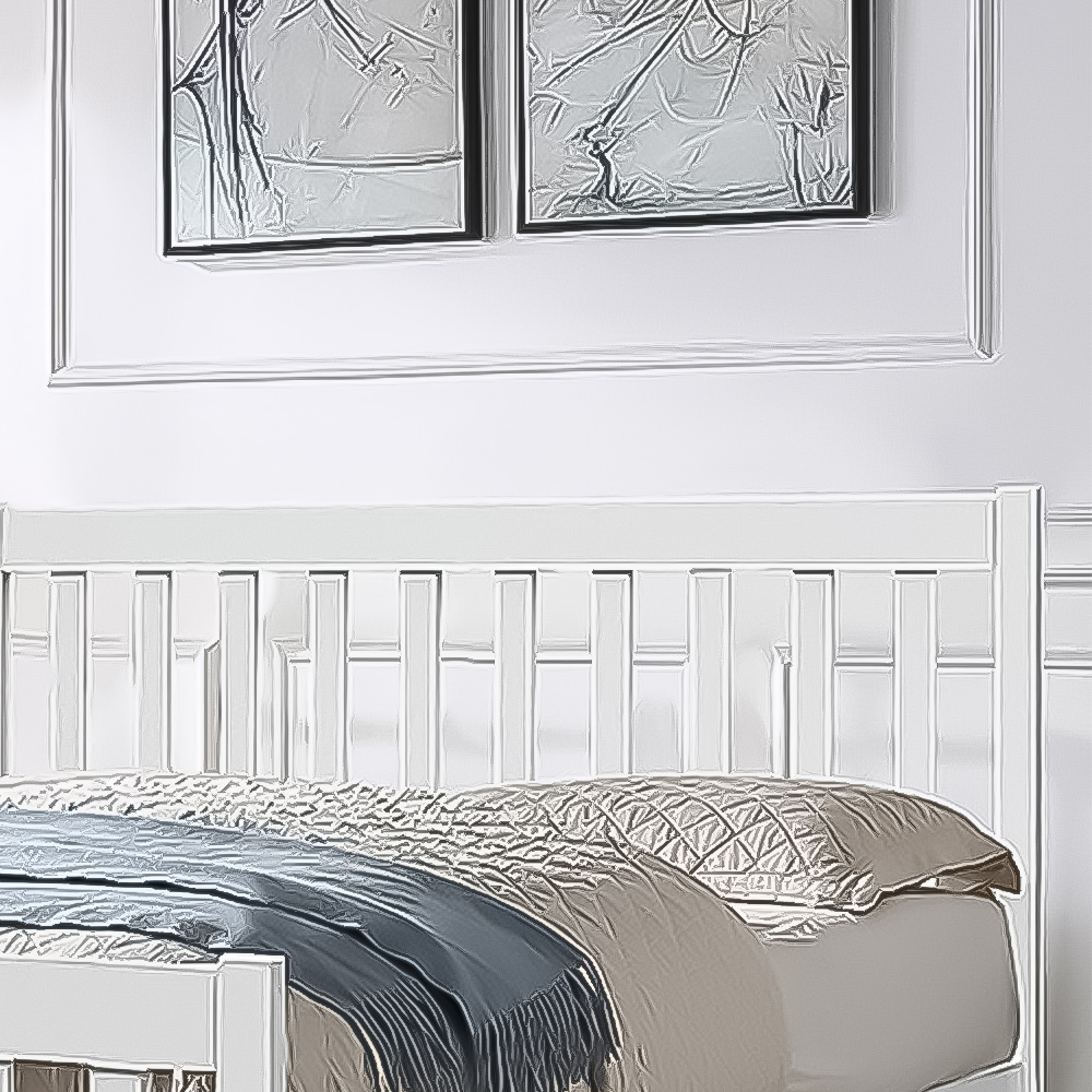 Brooklyn Double White Pine Wooden Bed Frame Image 2