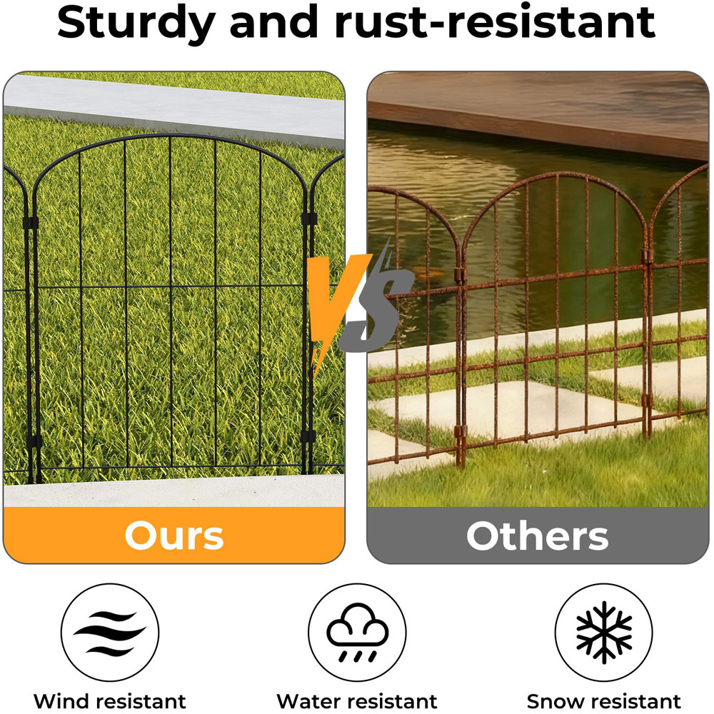 Levede Metal Animal Barrier Garden Fence 61 x 32cm 10 Pack Image 5