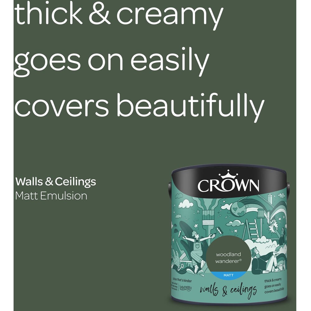Crown Walls and Ceilings Woodland Wanderer Matt Emulsion Paint 2.5L Image 8