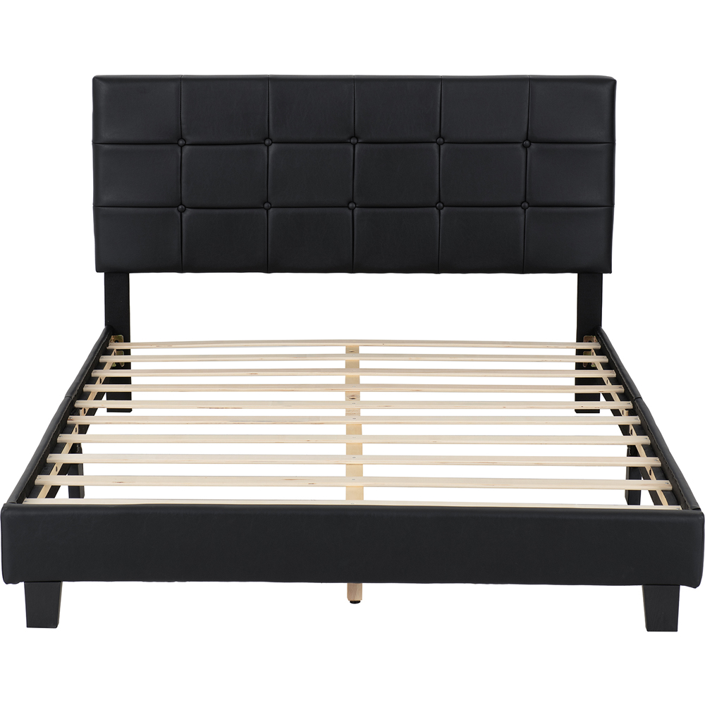 Seconique Arran Double Black PU Bed Frame Image 4