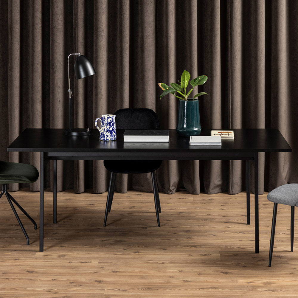 Florence Angus 6 Seater Dining Table Black Image 1