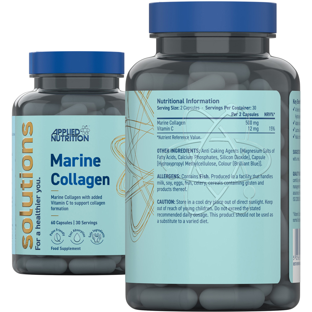 Pack of 60 Applied Nutrition Solutions Marine Collagen Capsules Image 3