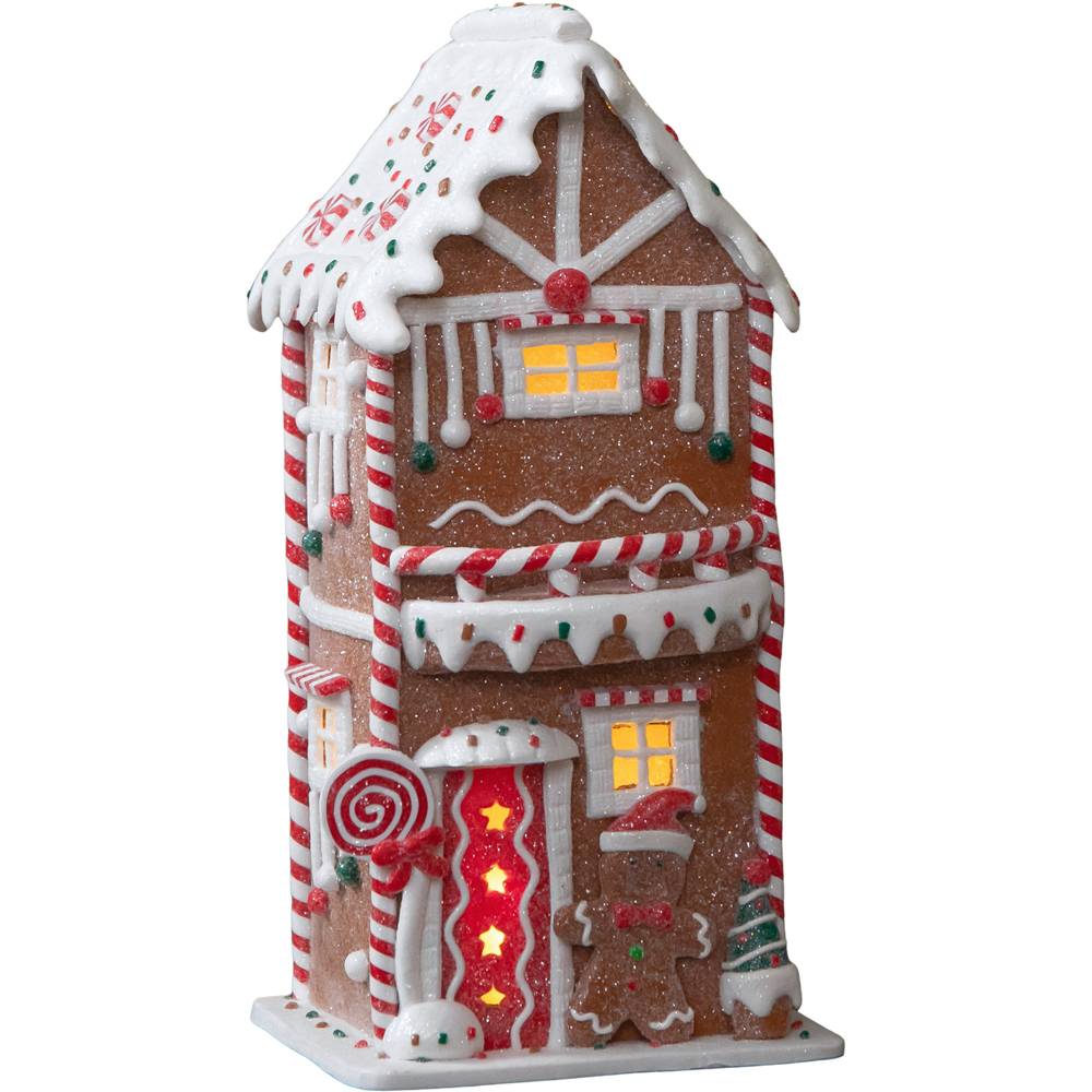 Samuel Alexander Warm White LED Gingerbread Candy House Christmas Decoration 29cm Image 1