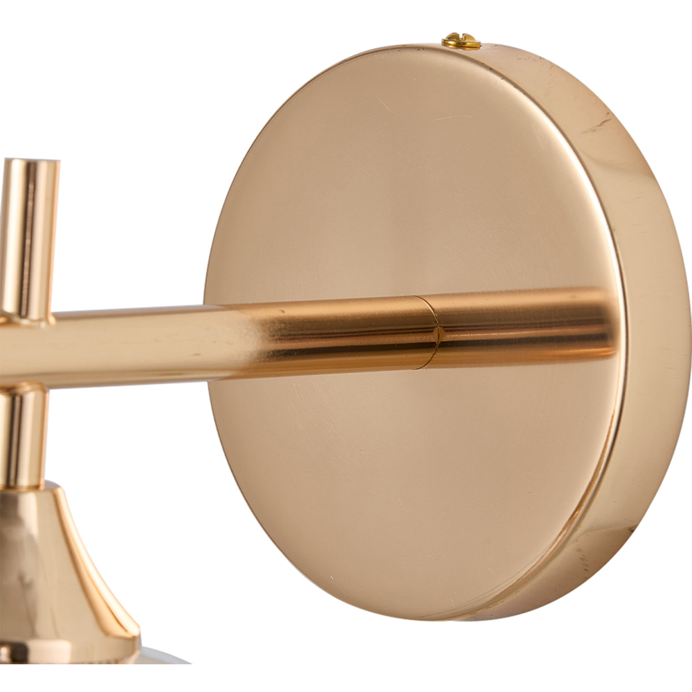 Living and Home Gold Glass Globe Hardwired Metal Base G9 Wall Light Image 5