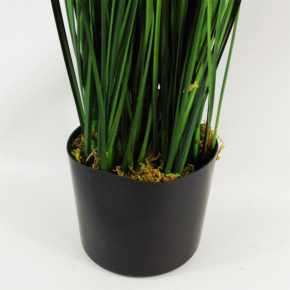 Leaf Onion Grass Artificial Plant with Gold Metal Planter 130cm Image 4