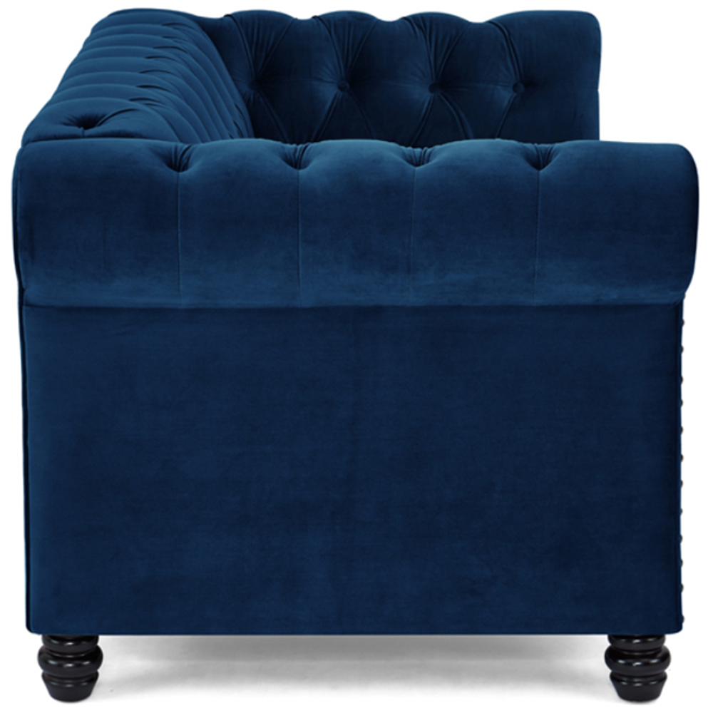 Home Detail Chesterfield 2 Seater Studded Blue Velvet Sofa Image 7