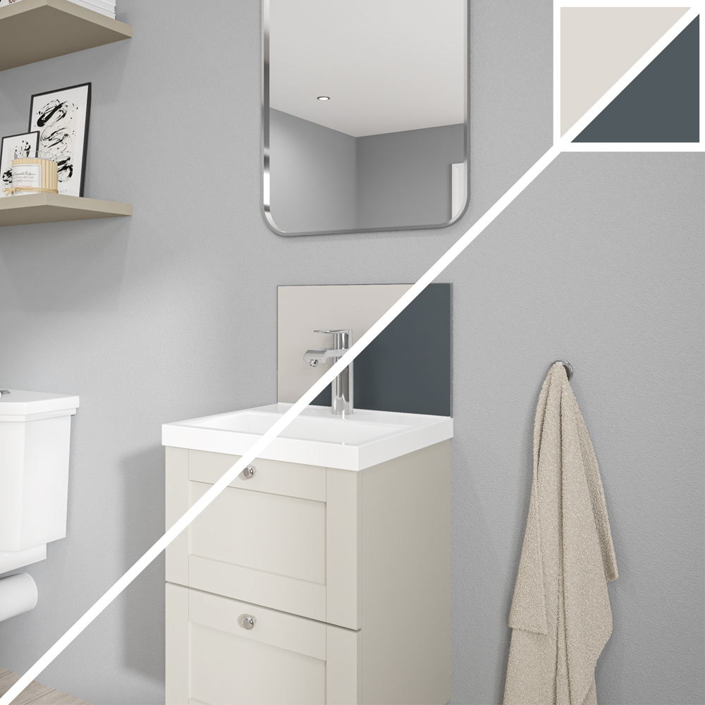 Wetwall Alloy Malibu Grey and Storm Blue Splashback 400 x 250mm Image 6