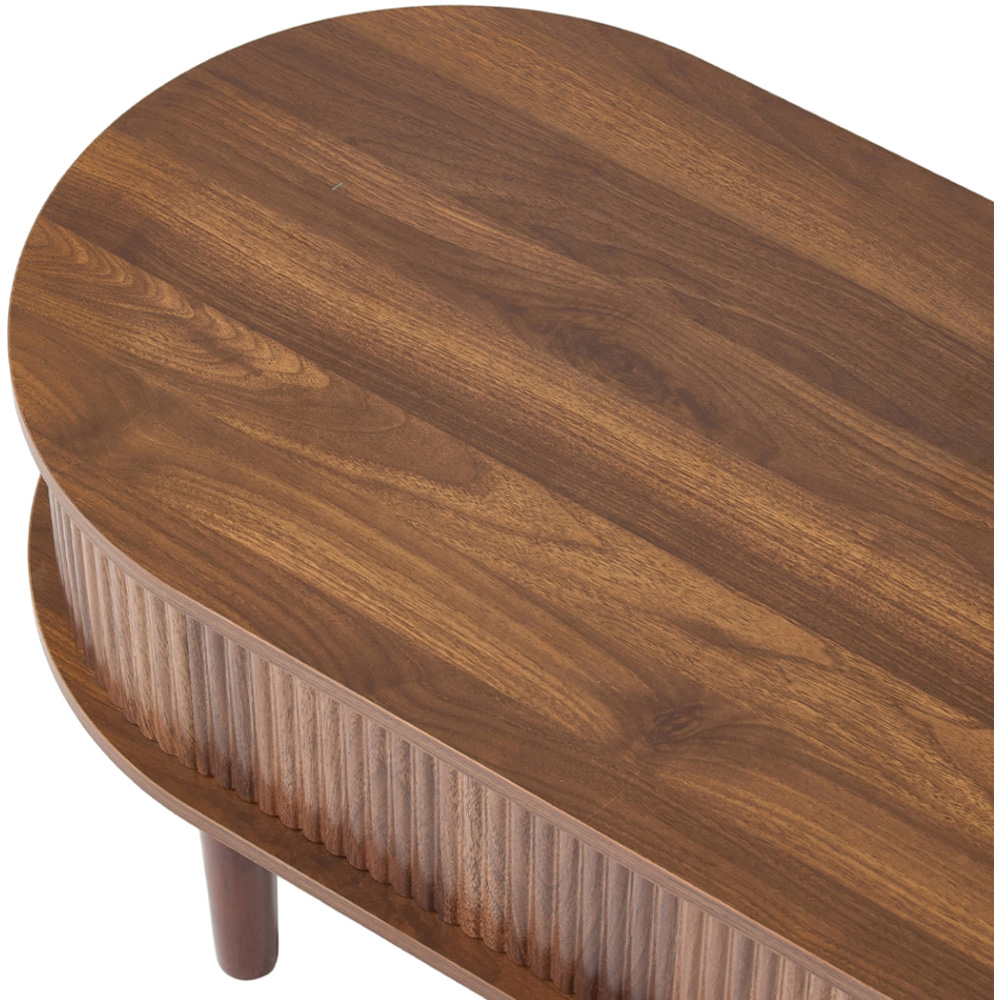 Living and Home Walnut Wooden Lift Top Storage Coffee Table Image 4