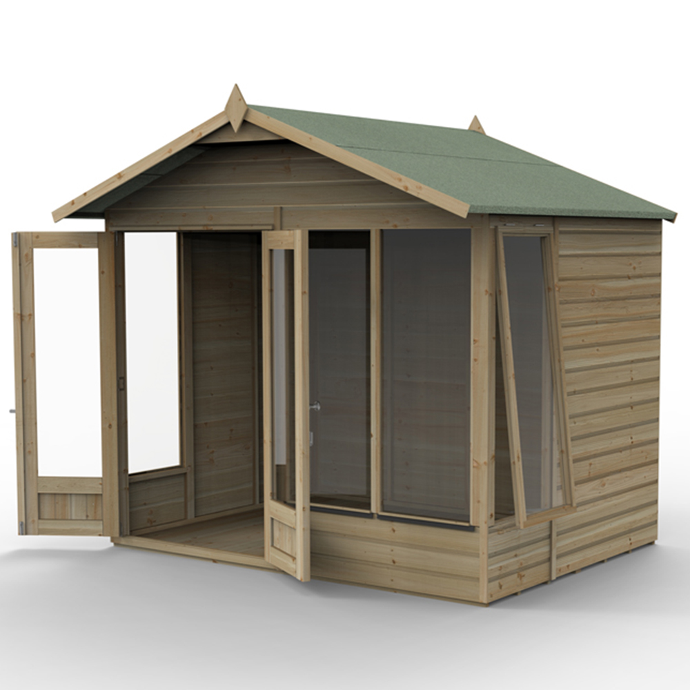 Forest Garden Beckwood 8 x 6ft Single Side Opening Shiplap Apex Summerhouse Image 4