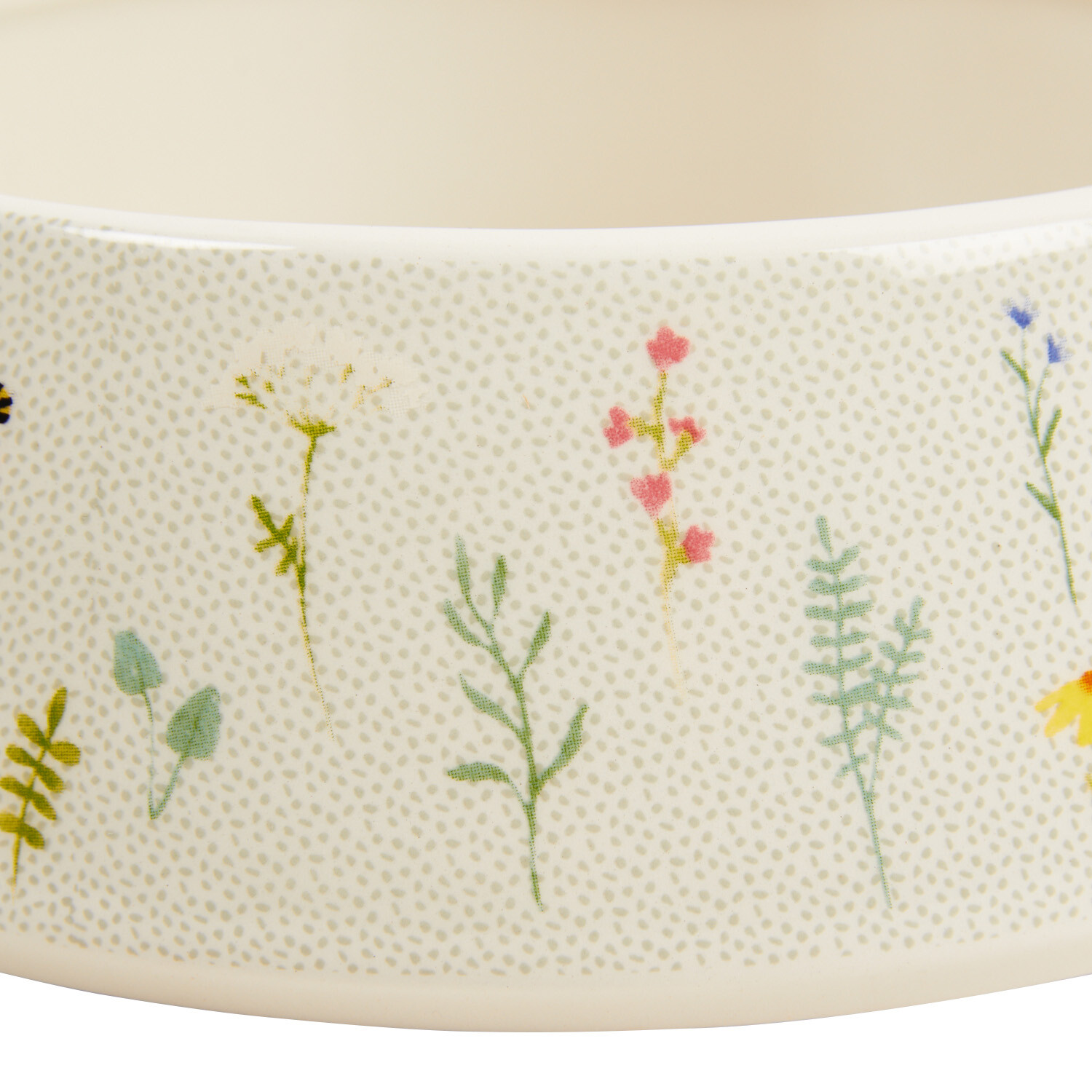 Floral Pet Bowl - White Image 3