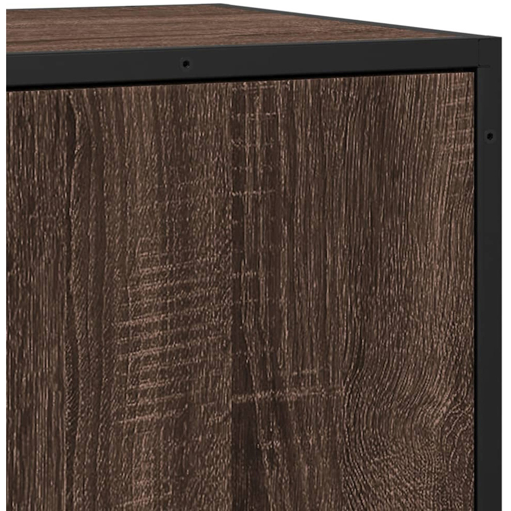 vidaXL Single Door Brown Oak Sideboard Image 7