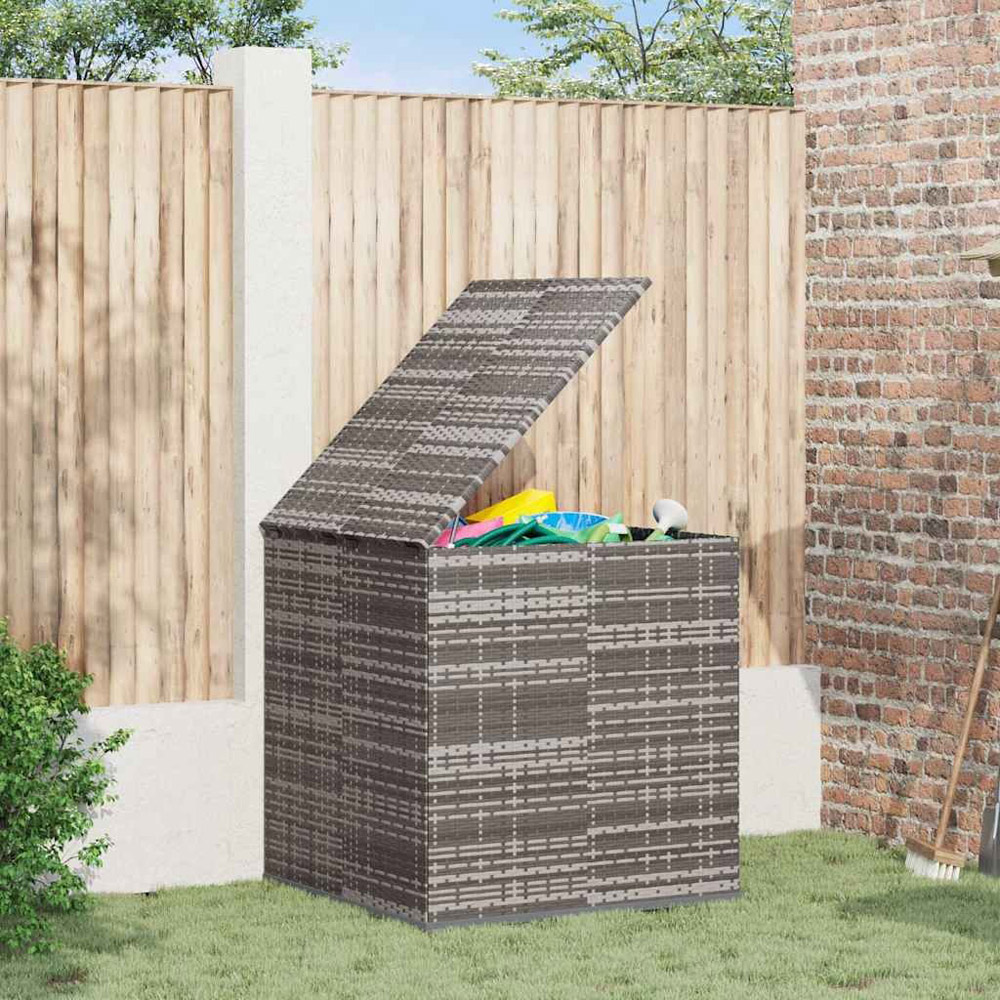 Walplus Grey PE Rattan Cushion Box 104 x 98 x 100cm Image 2