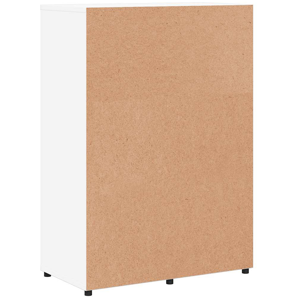 vidaXL Single Door 4 Drawer White Sideboard Set of 2 Image 7