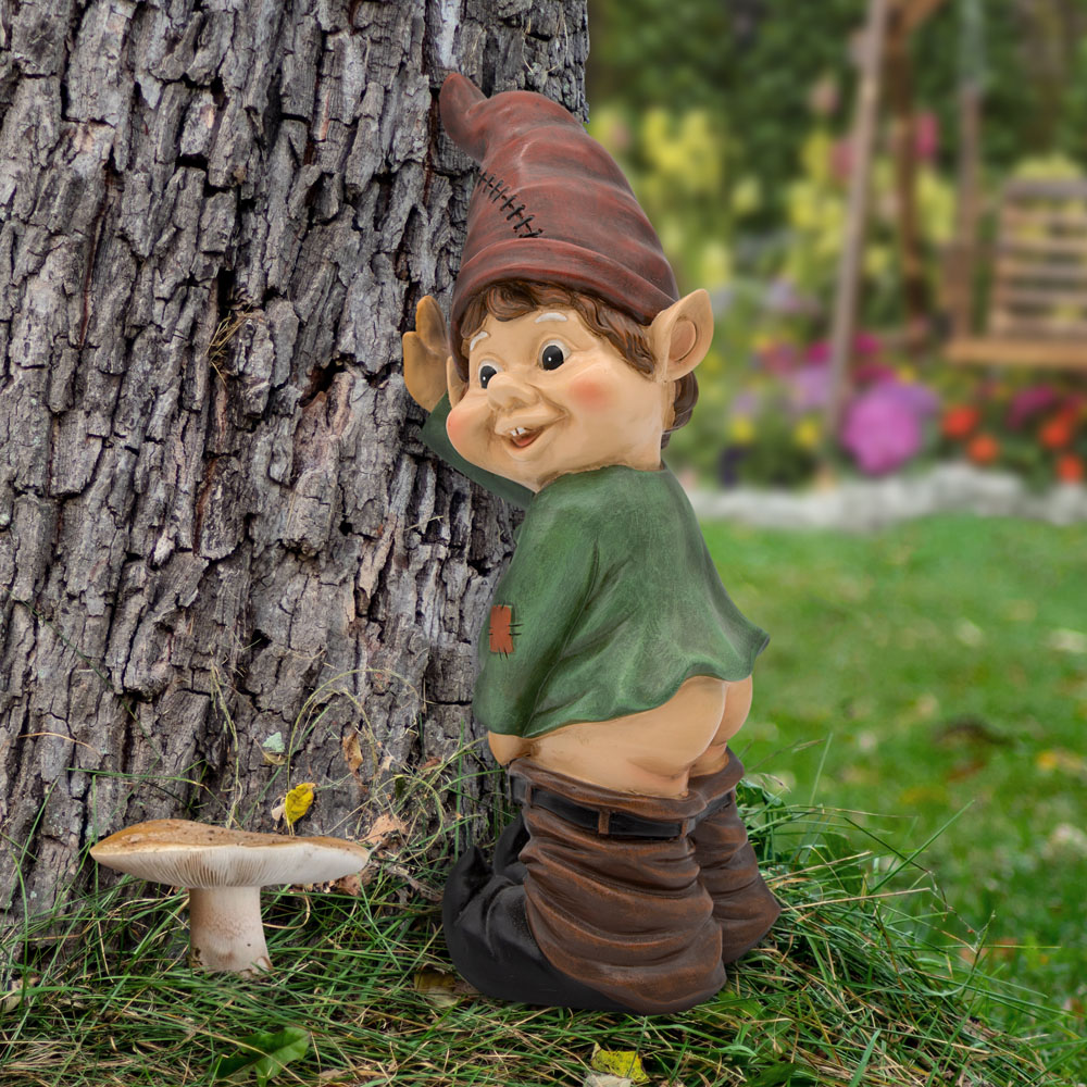 Gardenkraft Naughty Garden Gnome Decoration 34cm Image 2