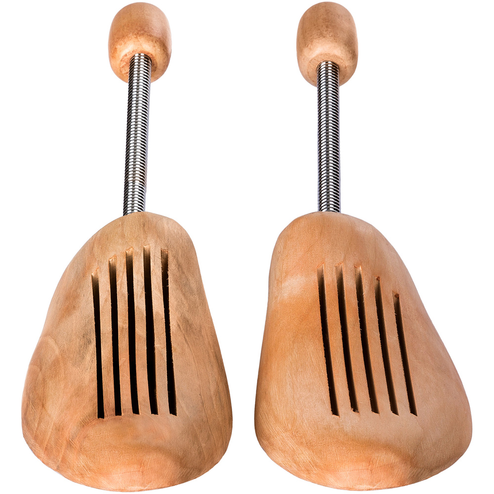 tectake Lotus Wood Spiral Spring Shoe Stretcher Pair EU Size 39-41 3 Pack Image 4